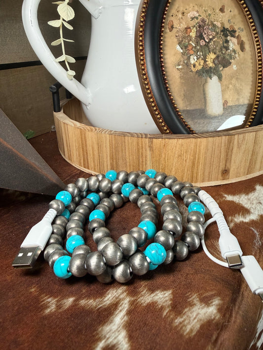 Cowgirl Connection 2-in-1 Beaded Charging Cable