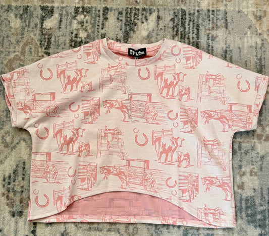 Pink Prairie Boxy Tee