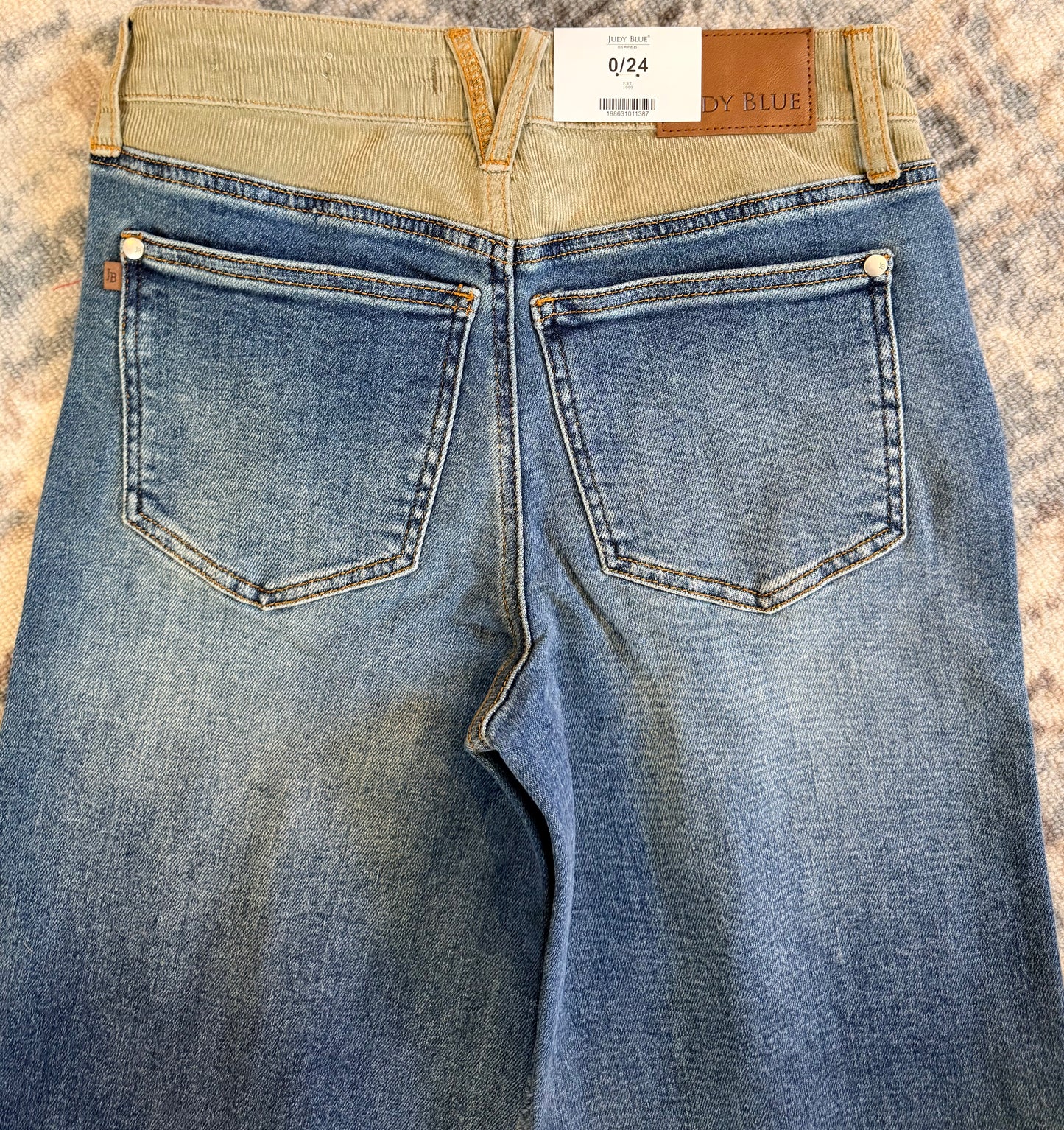 Ranch Road Corduroy Trim Jeans