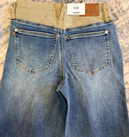 Ranch Road Corduroy Trim Jeans