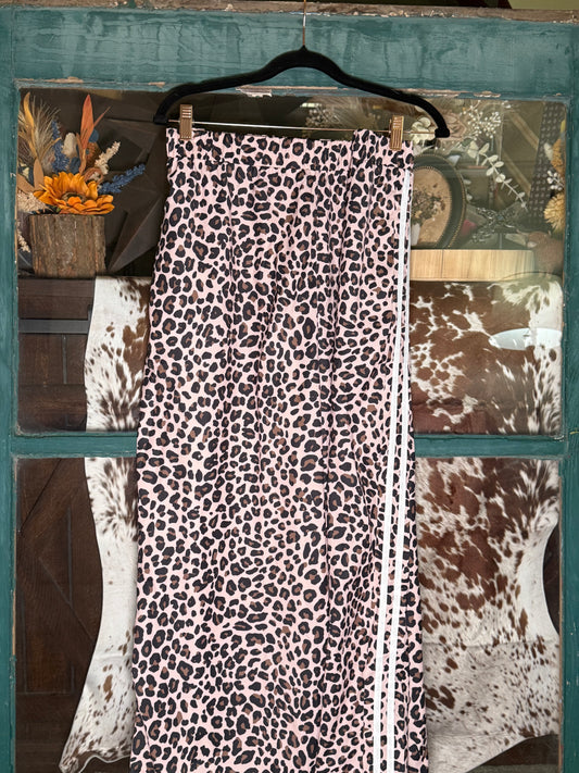 Wild Side Two-Stripe Leopard Pants