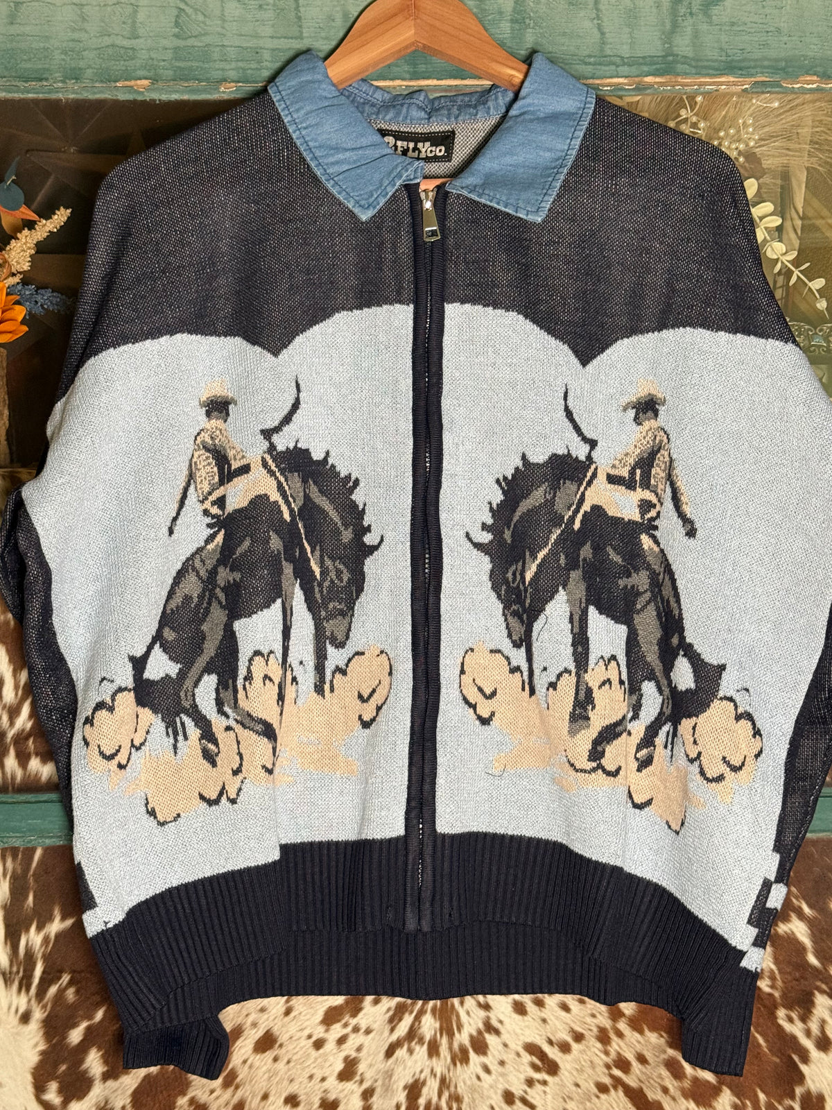 Ride ’Em Cowboy Knit Zip-Up