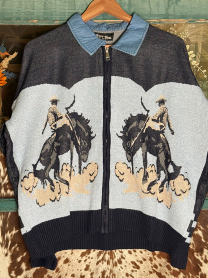 Ride ’Em Cowboy Knit Zip-Up