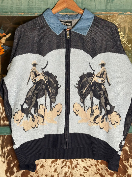 Ride ’Em Cowboy Knit Zip-Up