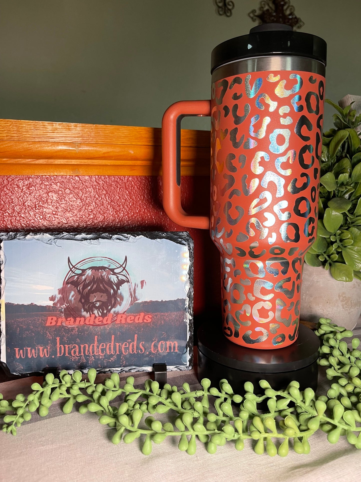 Rust Leopard Print
