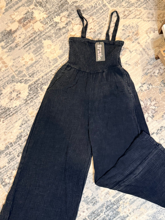 Midnight Cotton Romper