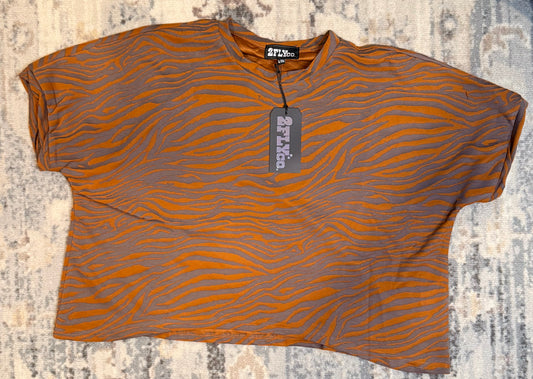 Rust Run Wild Zebra Top