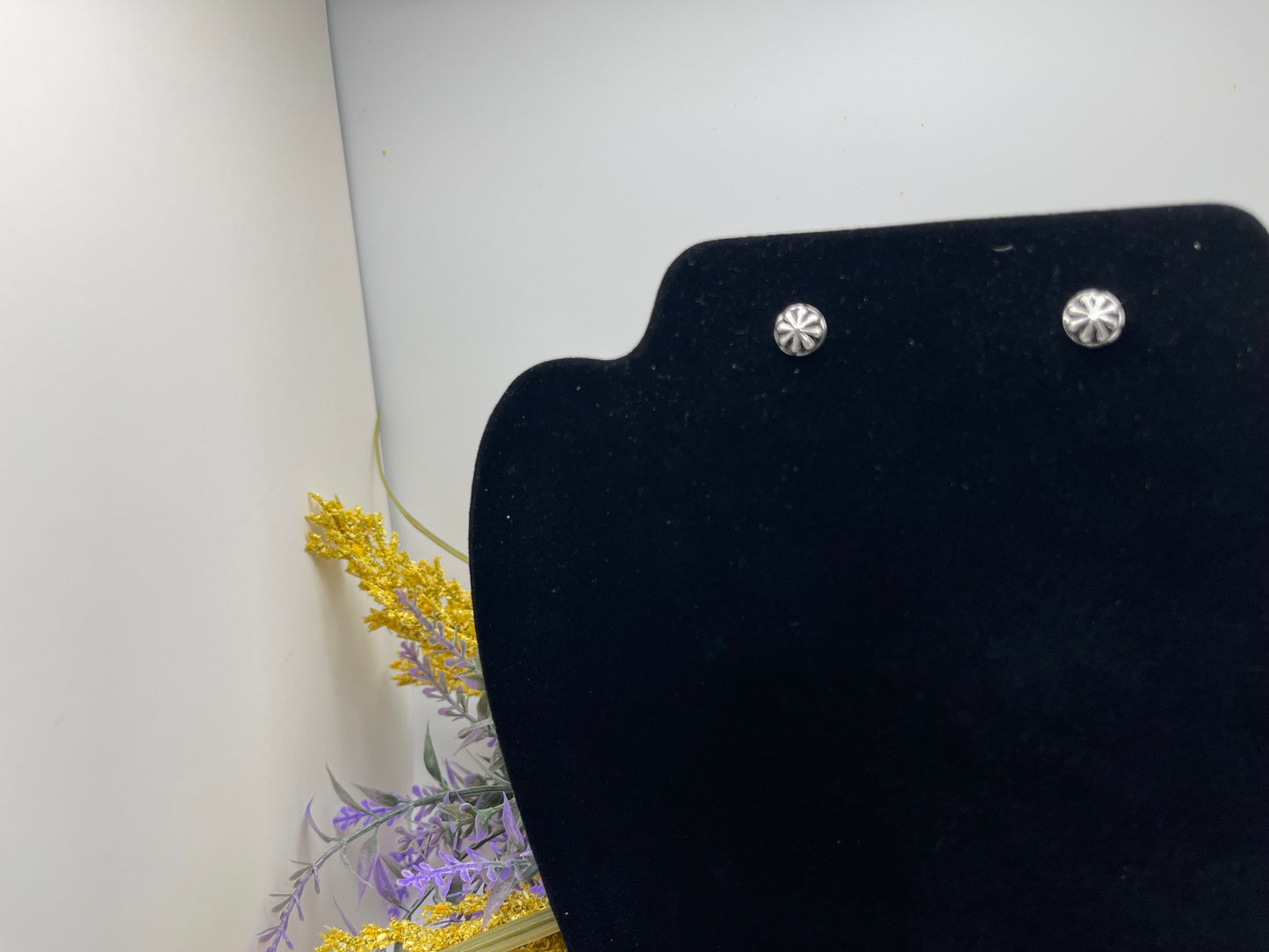 Antiqued Silver Turquoise Stud
