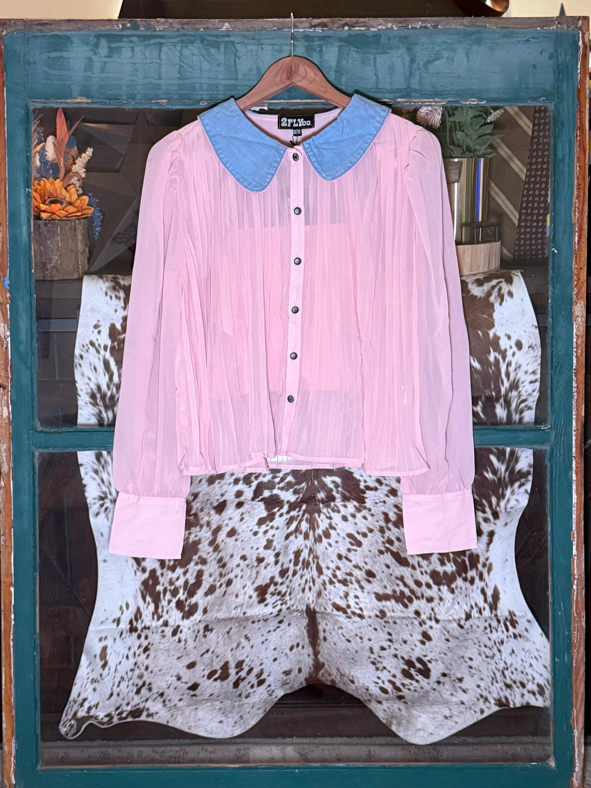 Pretty in Pink Denim Darling Top