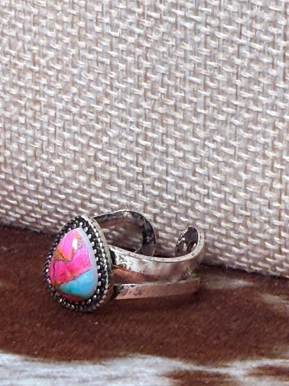 Cotton Candy Cowgirl Pink Stone Wrap