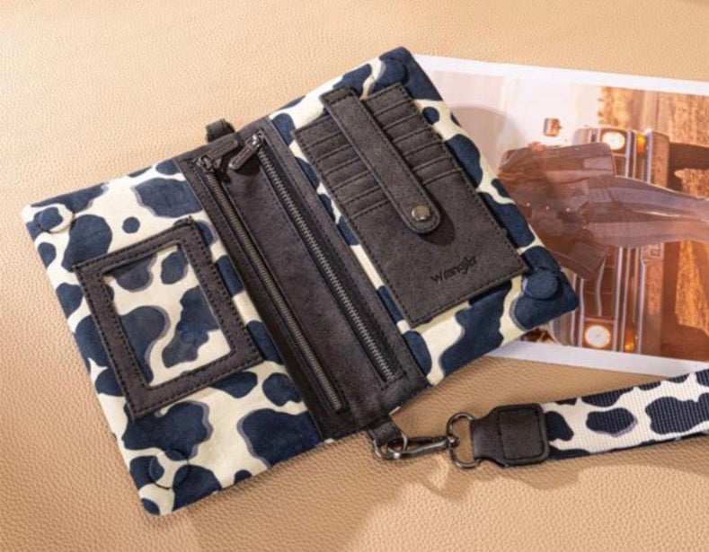 Wrangler Cow Print Clutch/Crossbody