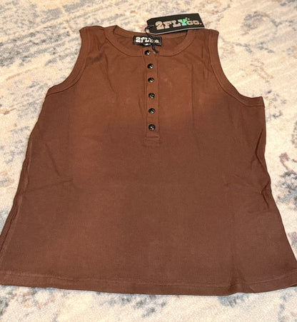 Chocolate Trail Henley Tank