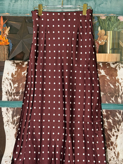 Plum & Dots Satin Skirt