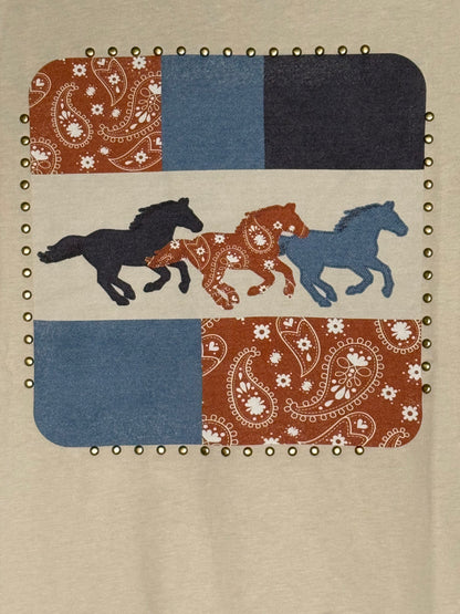 Run Wild Bandana Horse Tee
