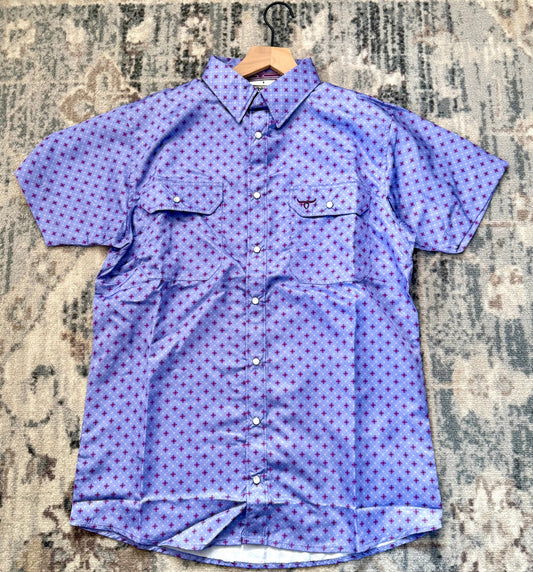 Drover Lavender Sky Pearl Snap Shirt