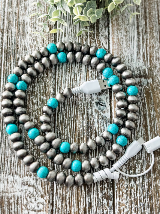 Cowgirl Connection 2-in-1 Beaded Charging Cable