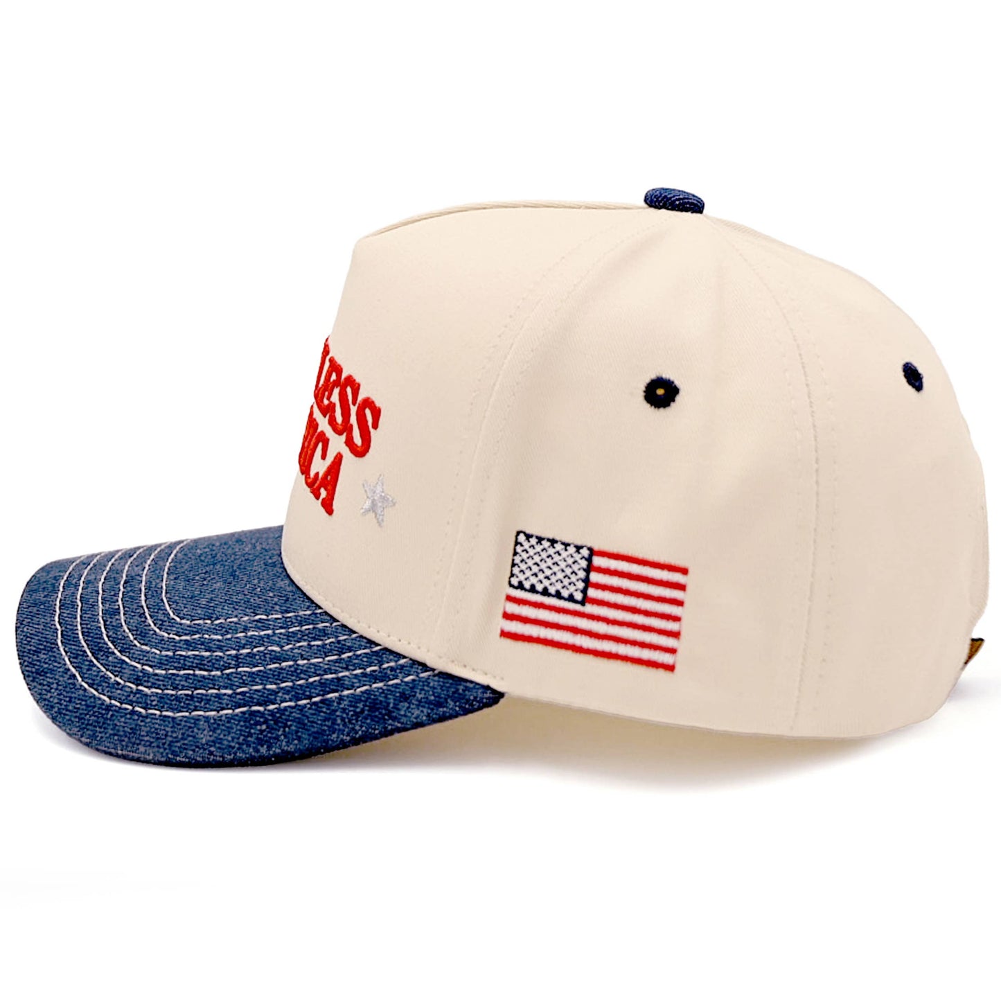 God Bless America Two Tone Trucker Cap