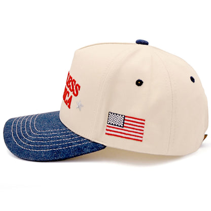 God Bless America Two Tone Trucker Cap