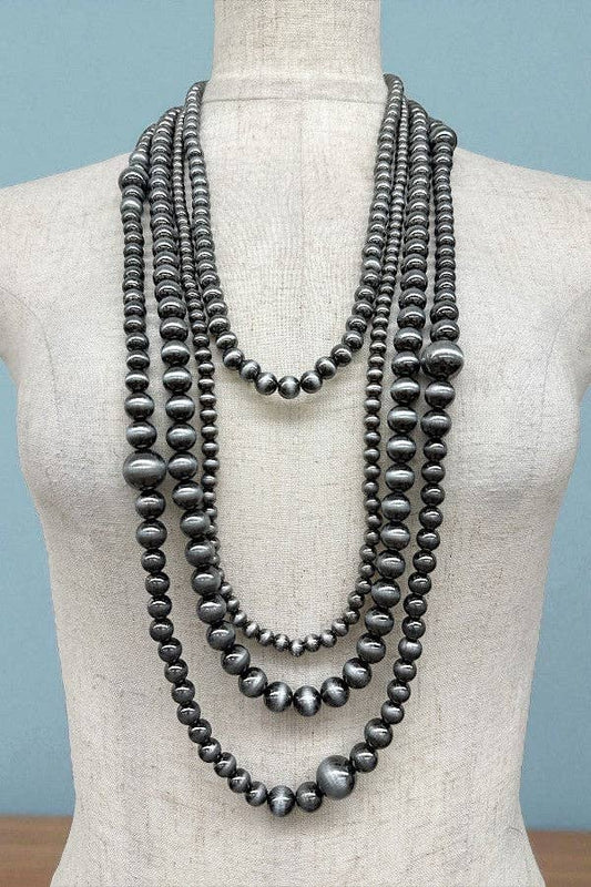 Western Navajo Pearl Layered Necklace