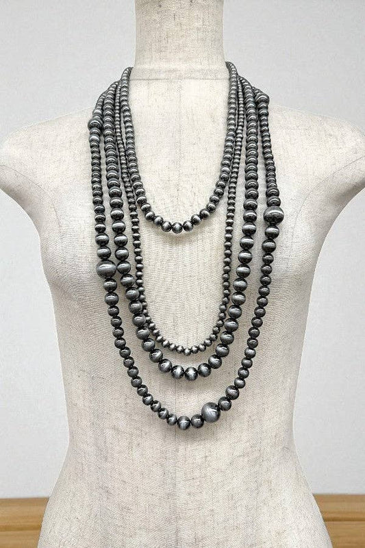 Western Navajo Pearl Layered Necklace