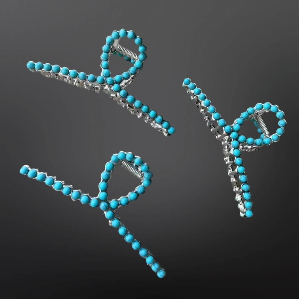 Small Turquoise Hair Clip