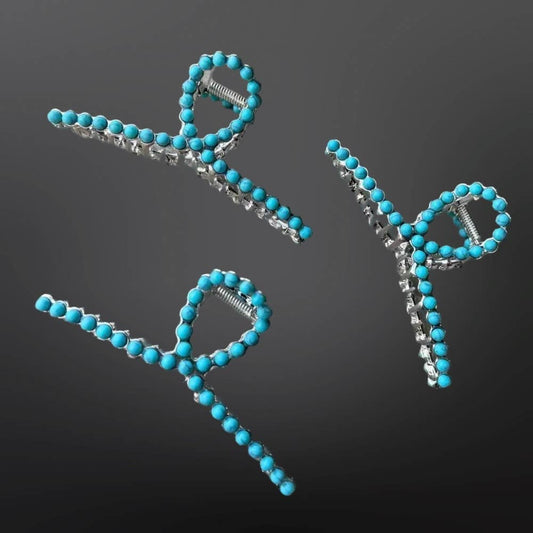 Small Turquoise Hair Clip
