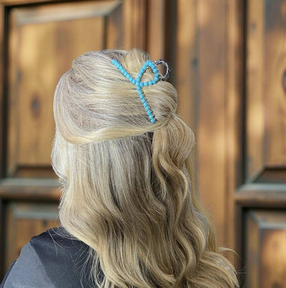 Small Turquoise Hair Clip