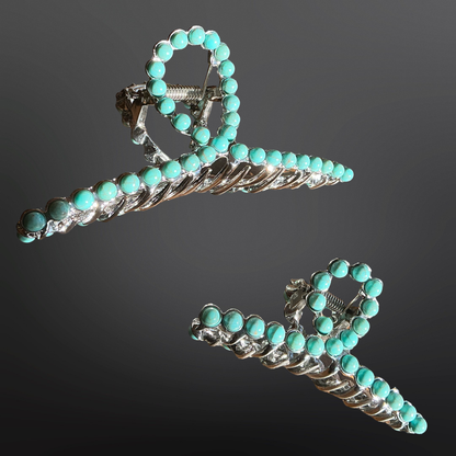 Small Turquoise Hair Clip