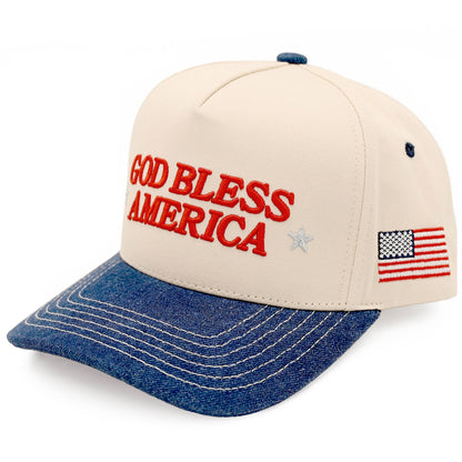 God Bless America Two Tone Trucker Cap