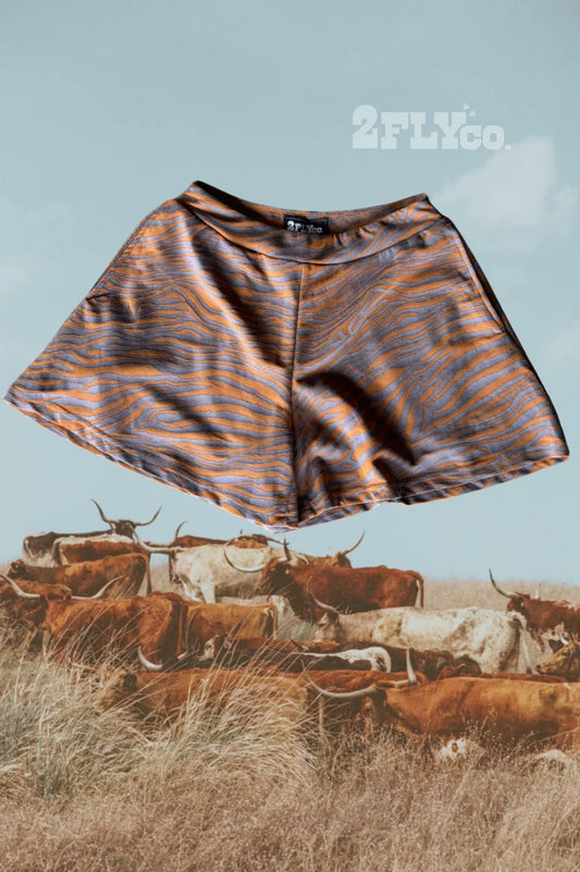 Rust Run Wild Zebra Shorts