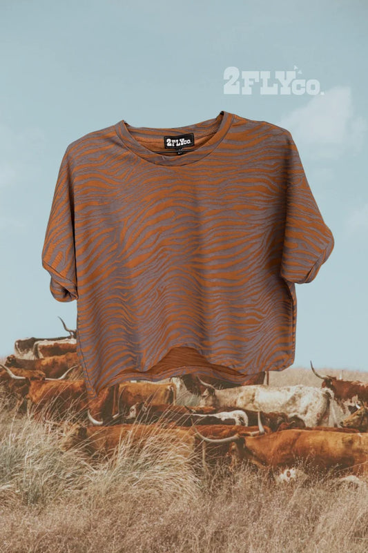 Rust Run Wild Zebra Top