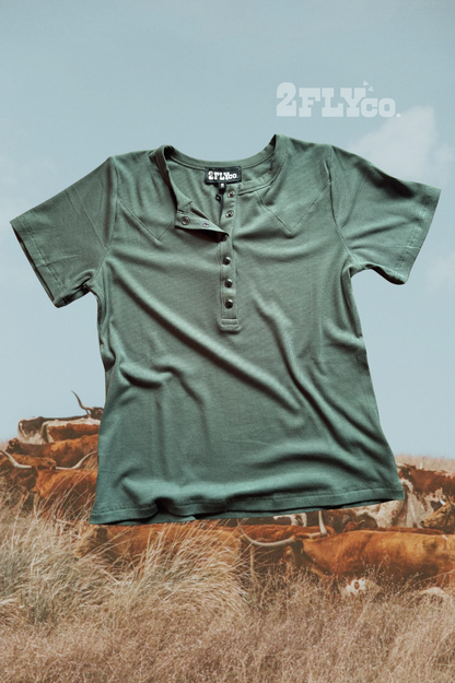 Sagebrush Henley Rib Tee