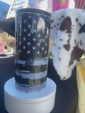 Blue Flag Can Koozie