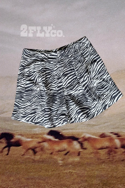 Wild Mustang Zebra Shorts