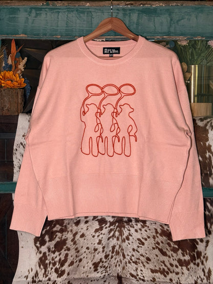 Three Amigos Pink Sweater
